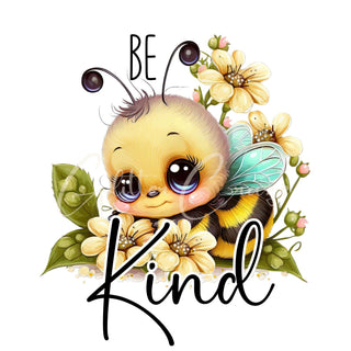 Bee Kind Decal with baby Bee UV DTF Decal