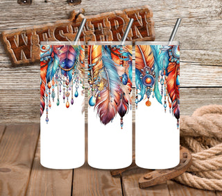 Boho Feather Vinyl Tumbler Wraps