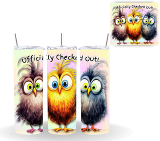 Crazy Birds Vinyl tumbler wraps- 18 Designs