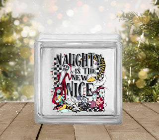 Naughty is the new nice Glass Block Decal