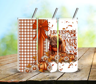 Leaves are falling Autumn is calling Vinyl tumbler wrap