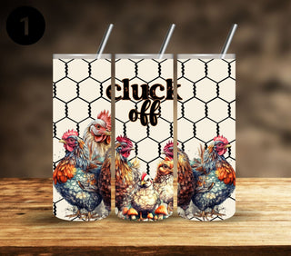 Cluck Off Vinyl Tumbler Wraps