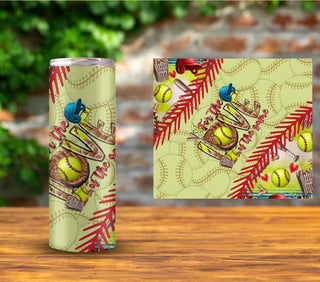 Softball mama vinyl tumbler wraps- 12 Designs