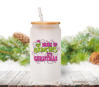 Drink up Grinches Pink UV DTF Decals