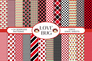 Love Bug 12x12 Vinyl sheets- 24 patterns
