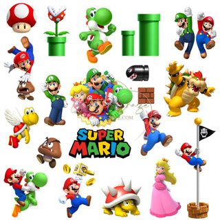 Mario UV DTF Decal sheet