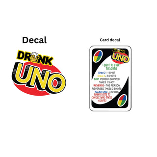 Drunk Uno UV DTF Decals