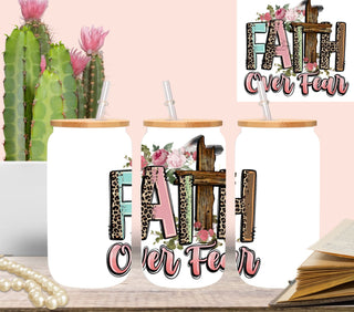 Faith over Fear Pink Decal