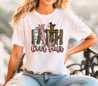 Faith over fear pink DTF Transfers