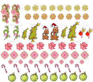 Hat DTF Element sheet- pink grinch