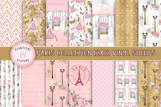 Paris Collection 12x12 sheets of vinyl- 14 designs available