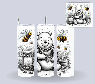 Pooh and Honey vinyl tumbler wraps