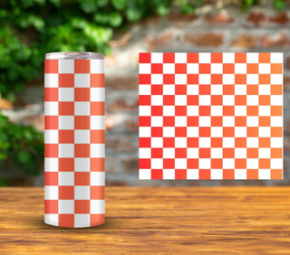 Checker UV DTF Tumbler wraps- 15 color options