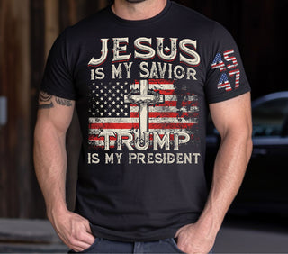 Jesus is my savior Trump is my president Transfers 2pc set