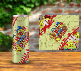 Softball mama vinyl tumbler wraps- 12 Designs