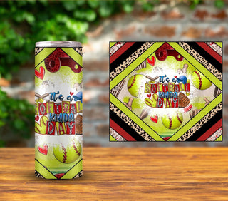 Softball mama vinyl tumbler wraps- 12 Designs