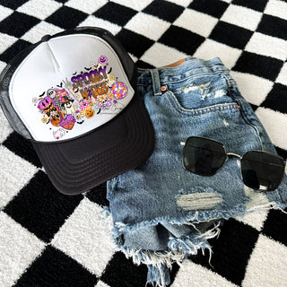 Spooky Vibes retro DTF hat transfers