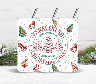 Farm Fresh Christmas Tree Vinyl Tumbler wrap