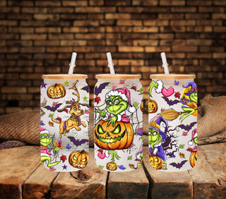 Grinchoween Libbey UV DTF Wrap