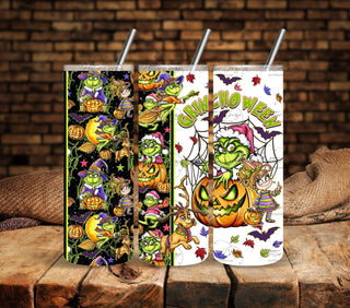 Grinchoween Vinyl Tumbler wraps