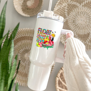 Float Tan Drink Repeat UV DTF Decal