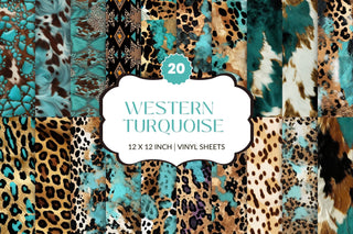 Western Turquoise Prints- 20 Patterns
