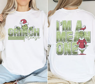 Grinch Please DTF Transfer 2 piece set