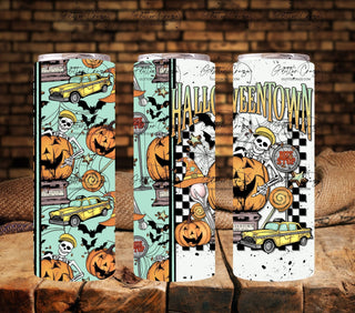 Halloween town vinyl tumbler wraps