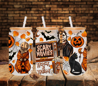 Scary Movies UV DTF 16oz Libbey wrap