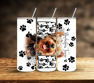 Yorkie Mom Vinyl Tumbler Wrap