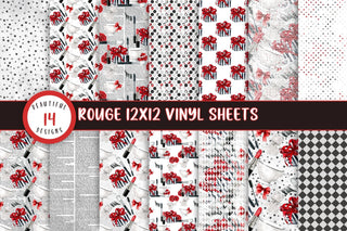 Rouge Vinyl Collection 12x12 vinyl sheets- 14 prints available