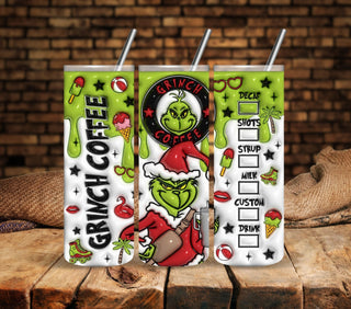 Grinch Coffee vinyl tumbler wrap