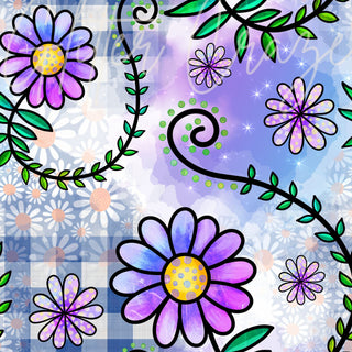 Flower Power 12x12 Vinyl Sheets- 12 prints to choose from