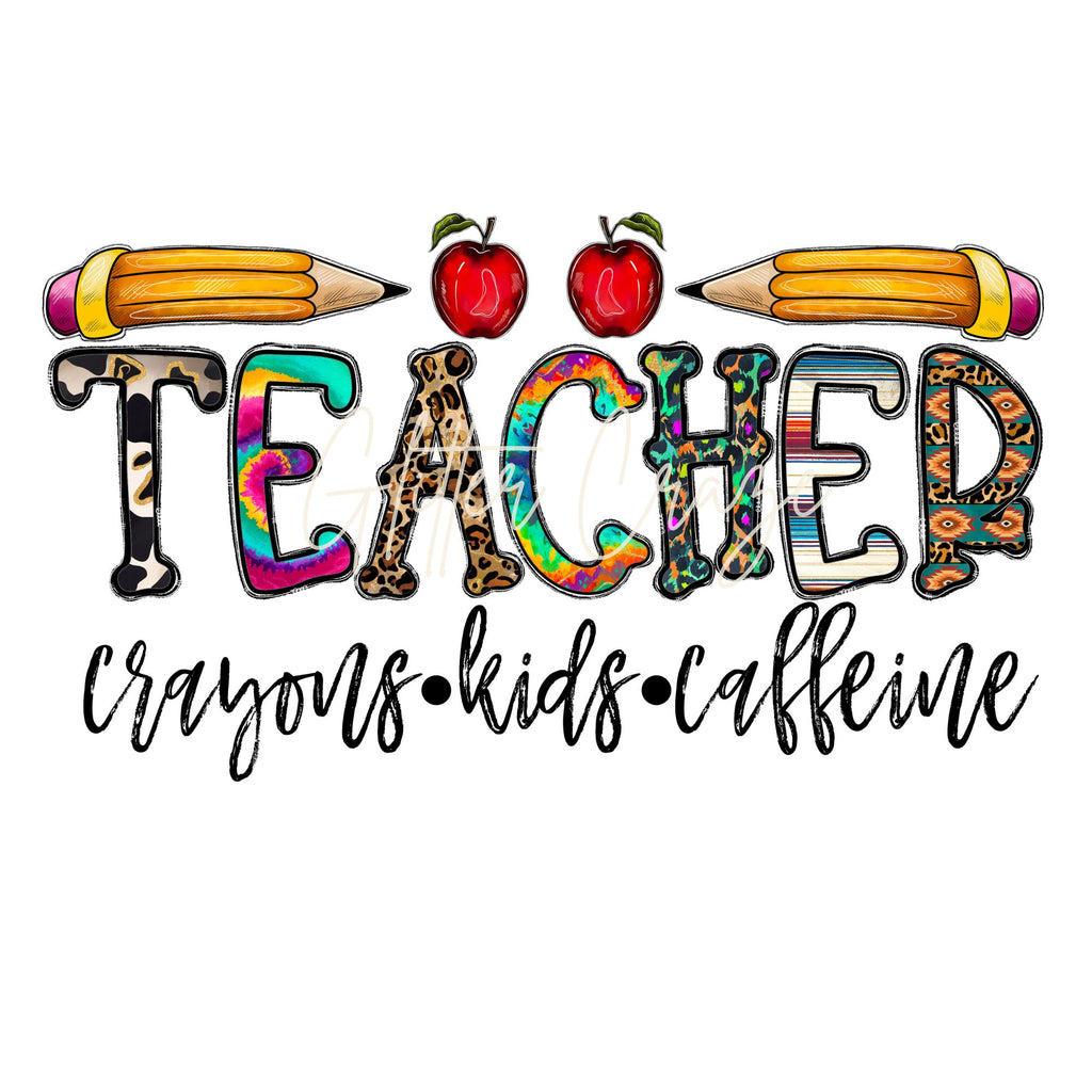 Teacher DTF Transfers 8 Designs – Glitter Craze