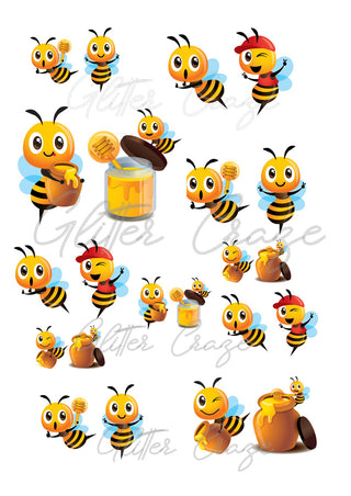 Playful Bees PNG