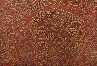 Brown Tooled Leather Look - Adhesive Vinyl