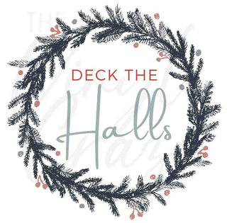 Deck the Halls Wrap, 12 x 12 and Decal JPEG Download