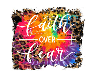 Faith over Fear Leopard Tie Dye JPEG Download