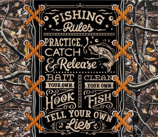 Fishing Rules 20 or 30 ox Skinny Adhesive Vinyl Wrap