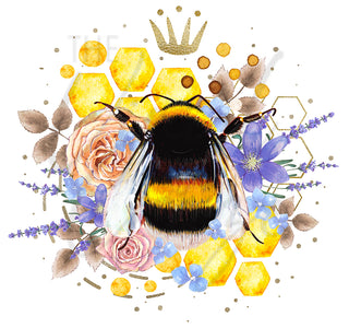 Floral Queen Bee JPEG Download