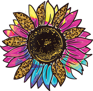 Hippie Sunflower UV DTF Decal