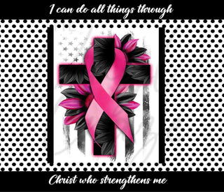 I Can Do All Things Through Christ 20 or 30 oz Skinny Adhesive Vinyl Wrap
