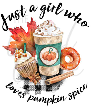 Just A Girl Who Loves Pumpkin Spice UV DTF Decal