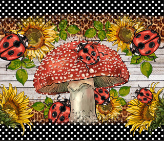 Mushroom Lady Bug Adhesive Vinyl Wrap