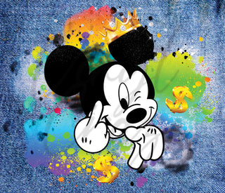 Naughty Mickey 20 or 30 oz Skinny Adhesive Vinyl Wrap