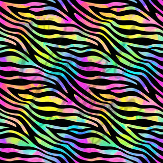 Neon Rainbow Zebra Adhesive Vinyl