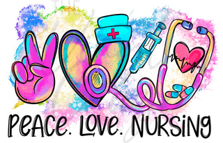 Peace Love Nursing UV DTF Decal
