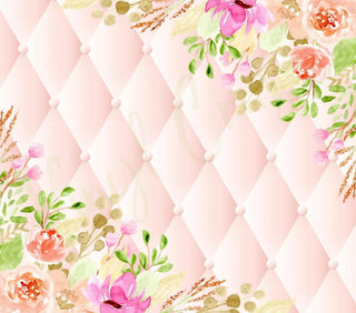 Watercolor Pink Floral Tufted Wrap