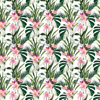 Pink Tropical Floral Adhesive Vinyl