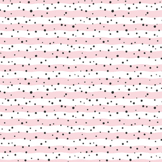 Pink And Black Polka Dot Stripe - Adhesive Vinyl
